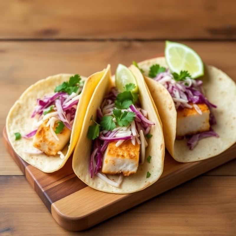 Baja fish tacos with slaw and crema — Santa Clarita seafood tacos at Fish Tail Grill